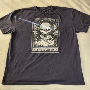 Hot Topic Tarot Card XIV The Slayer Black Tshirt With Graphics Size 2XL